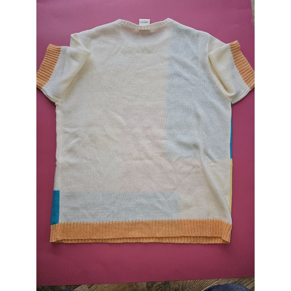 Blair short sleeve colored block sweater size Small - Picture 6 of 6